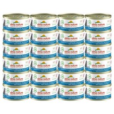 알모네이쳐 고양이 주식캔, 70g, 참치와 닭고기와 치즈, 24개