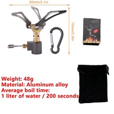 BRS685030SR 부탄가스난로 BRS-3000T 야외 티타늄 합금 26 그램 초경량 휴대용 캠핑 피크닉 스토브 헤드 관광 가스 쿠커 생존 주방 하이킹 02 Alloy 48g Converter 1개