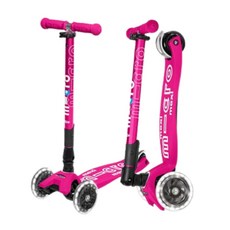  마이크로킥보드 맥시T 폴더블 디럭스 LED 핑크 