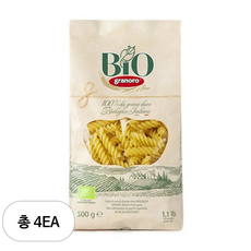 그라노로 유기농 푸실리, 500g, 4개