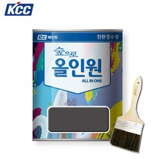 KCC 올인원 수성 다용도 친환경페인트 철재 목재 벽지 반광 0.9L, GY10