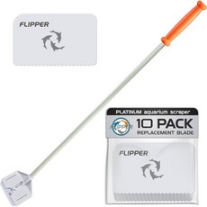 FLPPER 어항 수조 자석 청소기 플래티넘 플립 수족관 핸드 스크래퍼 도구 유리 아크릴 톱니 모양 칼날 28인치 Q1620874
