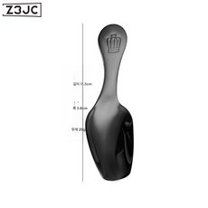 Z3JC 스텐 티스푼 플러스 후분 티스푼 티스푼 티스푼 티스푼 찻숟가락 주걱 짧은 손잡이 디저트 아이스크림스푼, 한 줌으로 평생 사용 가능【2개입】, 티스푼/블랙, 1개