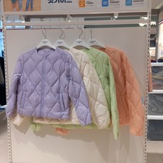 폴햄키즈 [고전점] 가을 겨울 활용도가 높고 따뜻하고 가벼워 데일리로 착용하기 좋은 향균 방취 원단 퀼팅 라운드넥 경량다운 점퍼