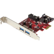 StarTech.com 4포트 PCI Express USB 3.0 카드 외장 2개 내장 SATA 전원 UASP 지원 마더보드 헤더 2개PEXUSB3S2EI, 1개