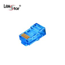 [LANStar] 모듈러콘넥터 RJ-45 CAT.5E UTP Blue [LSN-CAT5E-UTP50BL], 1개