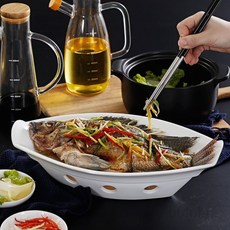 도자기 접시 보온플레이트 호텔 가정용 다용도 워머 북유럽 감성 식기세트 디자인이 예쁜 깔끔하고 편리한 식사 테이블용, 1개, G_15인치 오스트리아 계란형 스토브