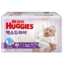 하기스 NEW 맥스드라이 밴드형 기저귀 남녀공용 소형 2단계(4~8kg), 2단계, 306매