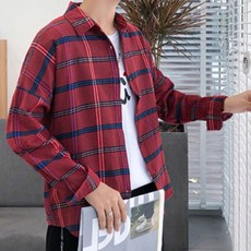 JHCO 남녀공용 캐주얼룩 셔츠 긴팔 남방 체크 패션