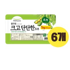 풀무원 크고단단한두부, 1kg, 6개