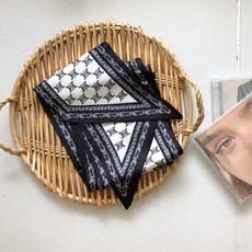 추동 스카프 여성 ins 데일리 스카프 에뮬레이션 실크 멀티리본 파우치스카프 리본