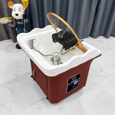 헤드스파기계이동식 미용 샴푸 침대 두피 세면대, 상세페이지 참고, 브라운