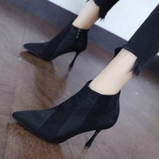 말총 바느질 구두 하이힐 부츠 스틸레토 하이힐 패