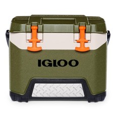 Igloo BMX 타이다운 쿨러 52쿼트 용량 16.3파운드, 25QT, 그린과 오렌지, 1개
