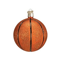 오래 된 세계 크리스마스 유리 프랑스 s-hook 및 선물 상자 스포츠 컬렉션 (농구) (Basketball), Basketball, Basketball