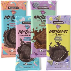 Feastables MrBeast 미스터비스트 초콜릿 씨솔트 쵸코 랜덤 3개, 3박스, 60g