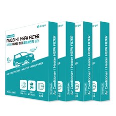 환경필터 국내산 프리미엄 차량용 자동차 에어컨필터 4P, 4개, 126