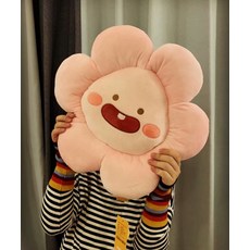 방석솜 사자 모직 시트 애니메이션 사무실 자동차 식탁의자 바닥매트 두꺼운 쿠션, C05-핑크 어피치 꽃송이 시트