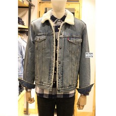 리바이스 NC청주 LEVIS 공용 쉐르파 양털트러커자켓 (블루워싱) 16365-0044