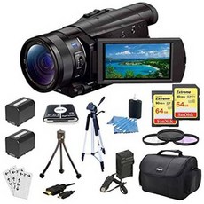 Sony Sony FDR-AX100/B 4K Camcorder Bundle with 2X 64GB Memory Card Ca, 상세내용참조