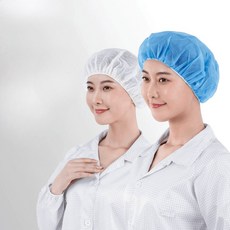 트랜드 일회용 위생모 100매 부직포 주방 식당 위생 모자 김장용 업소용 조리모, 블루, 100개