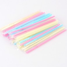 어썸만물상 50P 일회용 주름 빨대 아이스빨대, 4x160mm