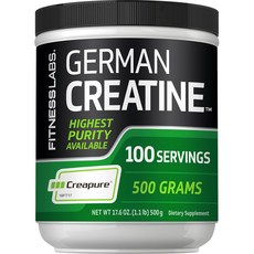 Fitness Labs 독일 크레아틴 모노하이드레이트 파우더 500gr 100회분, 성인남녀공용, 분말, 500g, 1개