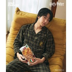 SPAO 스파오 (해리포터)호그와트 입학 필템 기숙사 체크잠옷(YELLOW)_SPPPE11U01