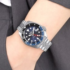 세이코 스포티 라운드 GMT 터틀 다이버 블루 SKX 오토매틱 남자 메탈 방수 시계 상품 이미지