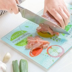 [해외]도마 보력 곰팡이 방지 가정용 강화 유리 도마 주방 도마 절단 과일 도마 및