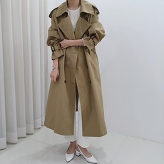 [페이지103] 맥시 오버핏 옆트임 더블 롱 트렌치 코트 트렌치코트
