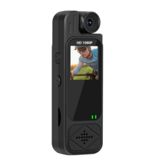 Apnoo 액션캠 2K 포켓 카메라 휴대용 1080P 고화질 화면 초소형 바디캠 180도 회전 렌즈 웨어러블 바디캠 오토바이 자전거블랙박스 휴대용 법집행기록계