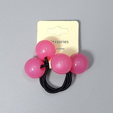 반반하니 작은구슬 컬러가 쨍해요 아동머리방울 여아머리끈(한쌍)