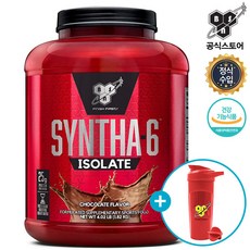 비에스엔 신타6 아이솔레이트 초코맛 1.82kg 48회분 + BSN 쉐이커 단백질 헬스 보충제 프로틴 파우더 쉐이크, 1개