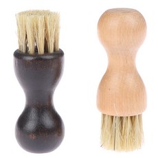 1pcs 나무 손잡이 신발 손질 브러시 폴란드어 머리카락 버프 브러시 미니 조롱박 신발 오일 브러시 Dropshipping|신발 브러시|, 단일, 1개, 노란색