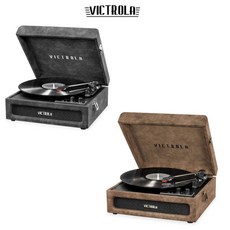 Victrola 3in1 빅트롤라 블루투스 턴테이블 엘피 LP 레코드 플레이어, Brown