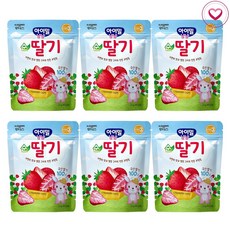 일동후디스 순과일칩 순사과 순딸기 순배, 6개, 딸기