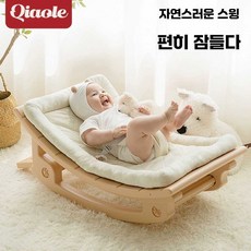 블라썸즈 바운서 베이비 모빌 흔들침대 스윙 전동 수면유도 아기흔들의자 신생아 유모차 2in1, 밀크티 7종