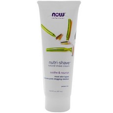 나우푸드 솔루션즈 뉴트리 쉐이브 쉐이빙크림 Nutri-Shave Natural Shave Cream 8oz(237ml), 1개