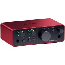 기타리스트 보컬리스트 팟캐스터 또는 프로듀서를 위한 포커스라이트 스칼렛 솔로 3세대 USB 오디오 인터페이스로 스튜디오 음질을 녹음하고 재생할 수 있습니다, AMS-SCARLETT-SOLO-4G, 4th Gen