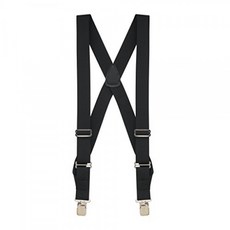Suspender Store SuspenderStore 남성용 블랙 사이드 클립 멜빵 1.5 인치 와이드-건설 클립