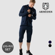 아르메데스 남성용 트레이닝 후드집업 + 7부 바지 세트 AR-61+91