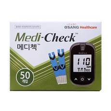 메디첵 혈당시험지 50매 당뇨관리용품>>혈당측정지, 단품