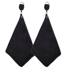 무명정품 오토 릴 골프 타올 2p, 블랙, 2개 블랙