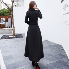 가을 코트 두꺼운 클래식 여성 트렌치 여성용 엑스트라 롱 카키 싱글 바람막이 단추 외투 컬렉션