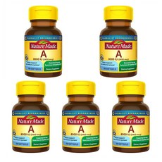 Nature Made 네이처메이드 비타민 A Vitamin A 2400mcg 8000 IU 100캡슐 5개, 100정