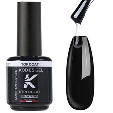 KODIES GEL 포뮬러 케라틴 베이스 코트 젤 네일 광택제 스트롱 프라이머 베르니스 반영구 UV 파운데이션 15ml, [03]Strong Gel Top, 1개