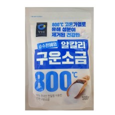 청정원 천일염 신안섬보내 구운소금 명품소금, 500g, 1개