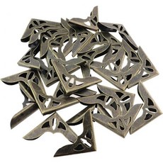 KKUANG 30PCS 골동품 양철판 선물 상자 모서리 보호대 포장 노트북 31x6mm 책상 보석 삼각형 사방 액세서리 앤티크 그린 브론즈