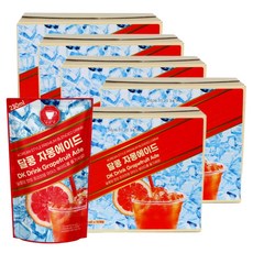 여름 프리미엄 파우치 음료 자몽에이드 무탄산, 50개, 230ml